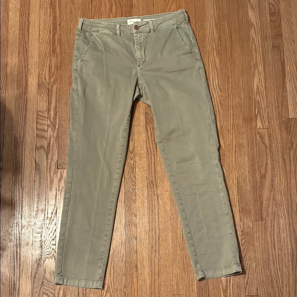 Chino Chic Khaki Straight Leg Women's Pants
